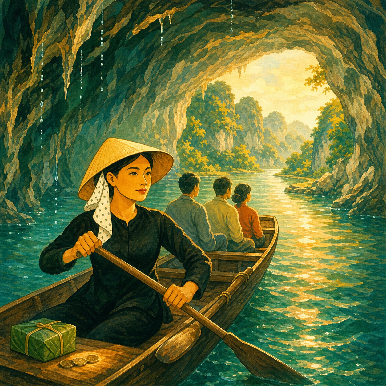 Ninh Bình – Người chèo thuyền hang động — Hơi Thở Cuối