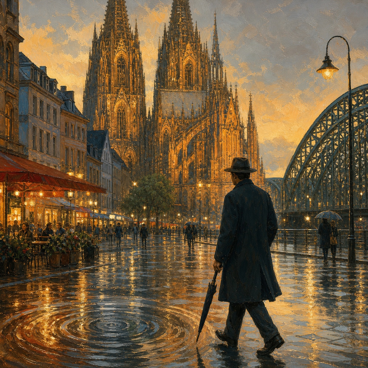 Köln Am Abend — Hamburgs Nebel