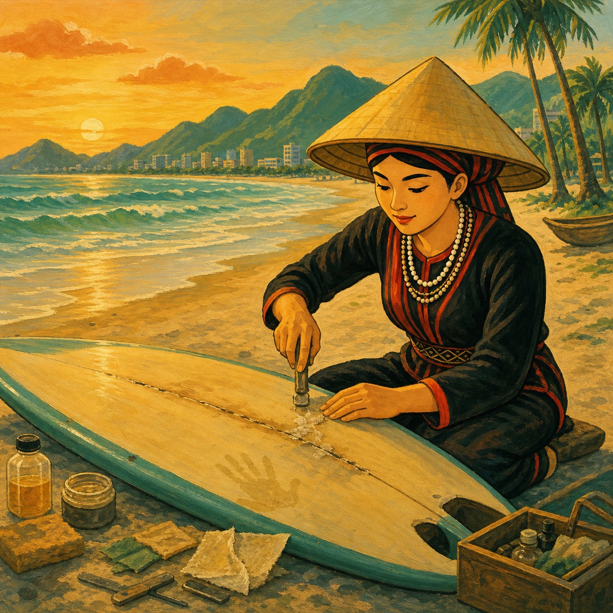 Đà Nẵng – Người sửa ván lướt sóng — Lên Miền Núi