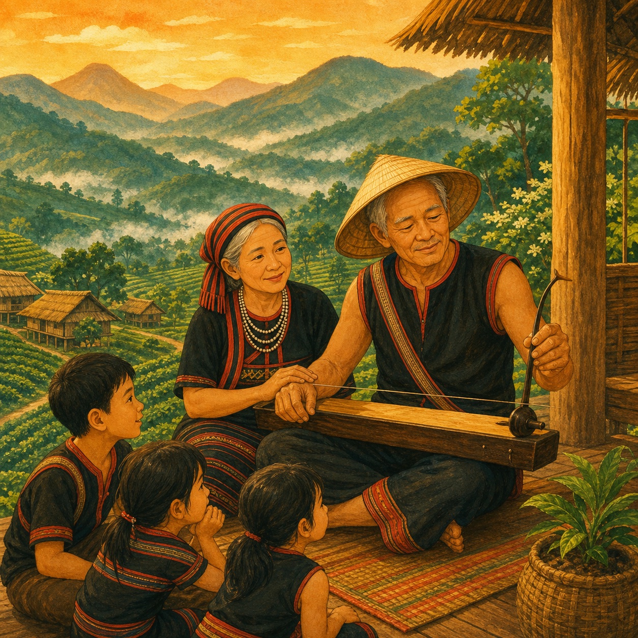 Gia Lai – Ông cựu chiến binh chơi đàn bầu — Lên Miền Núi