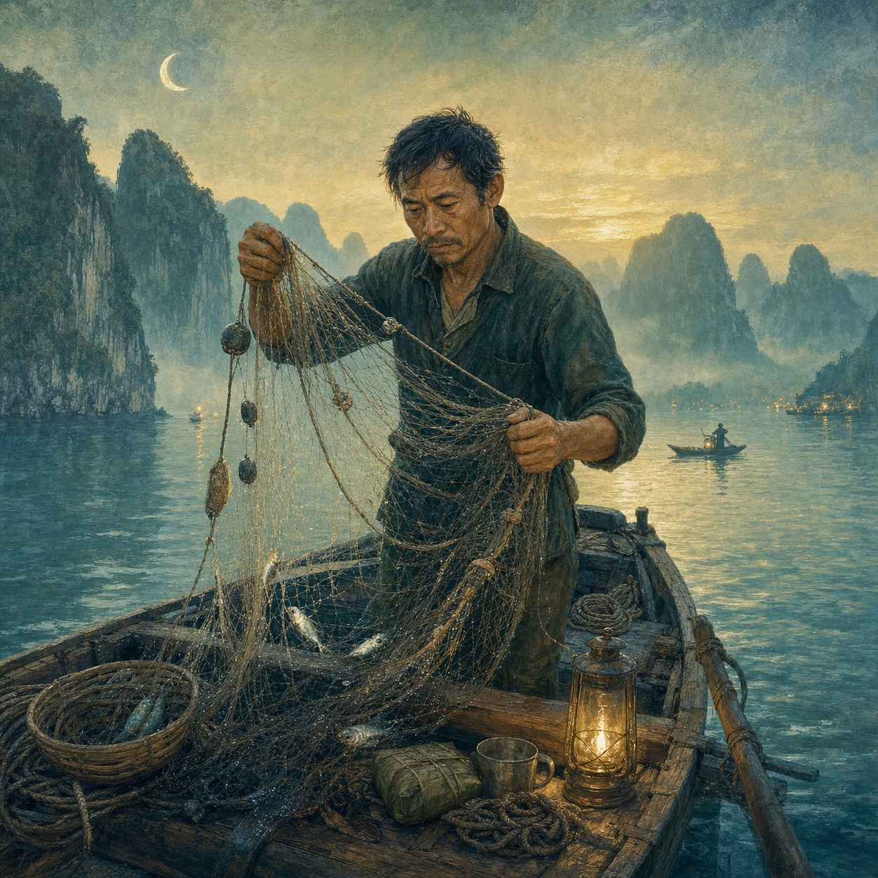 Hạ Long – Người đánh cá vịnh đêm — Âm Của Sương
