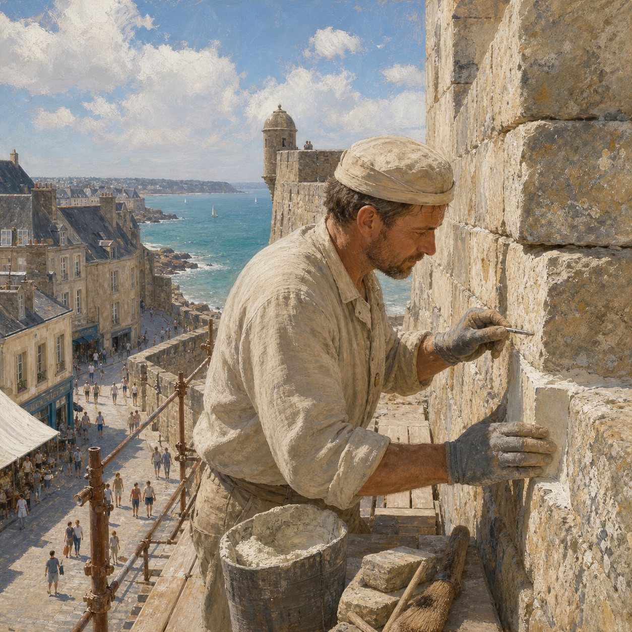 Saint Malo Remparts en Ruine — À Marée Basse