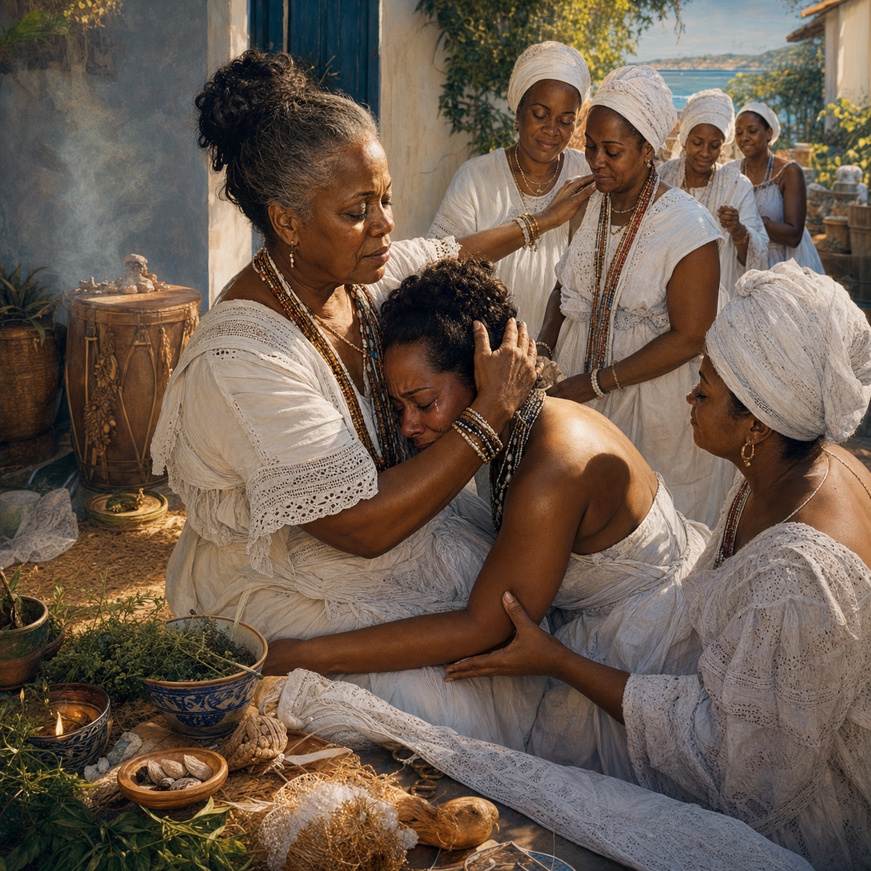 Mãe de santo no terreiro — Morro Do Adeus