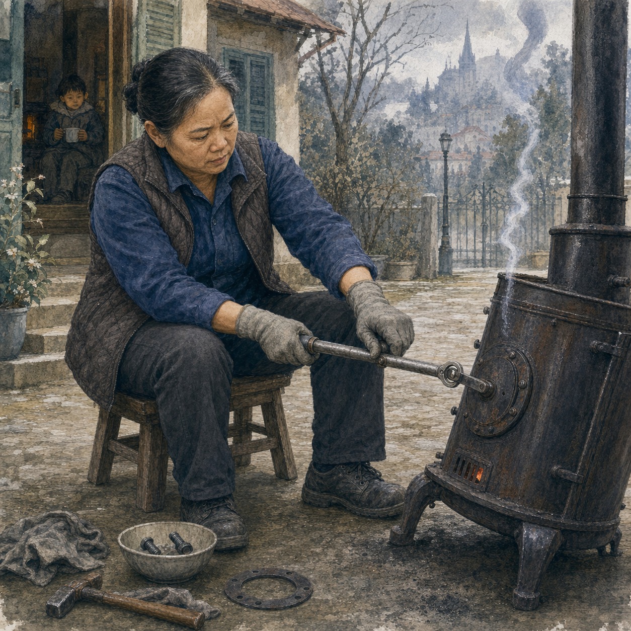 Trại Mát – Người sửa lò sưởi buổi sớm — Người Trong Sương