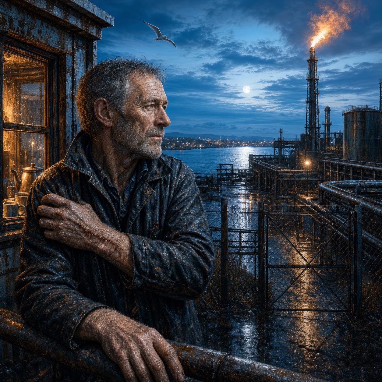 Teesside Flare Stack — Raw Isles, Steel and Heather