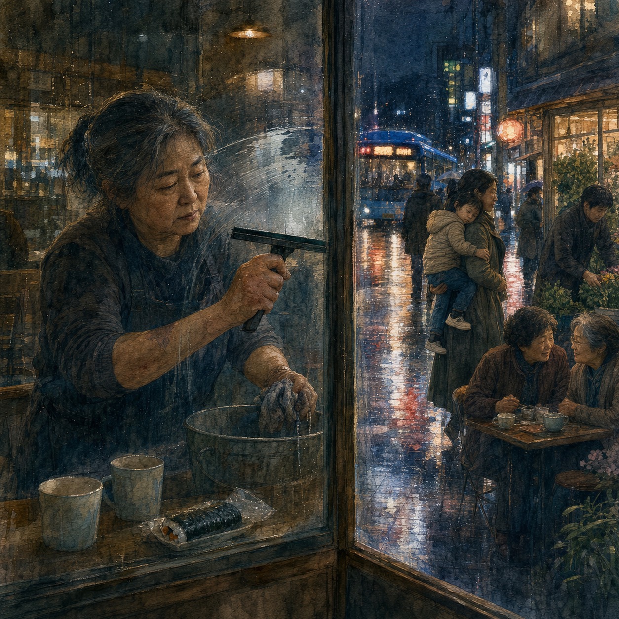 도시의 고요 — 새벽의 숨결